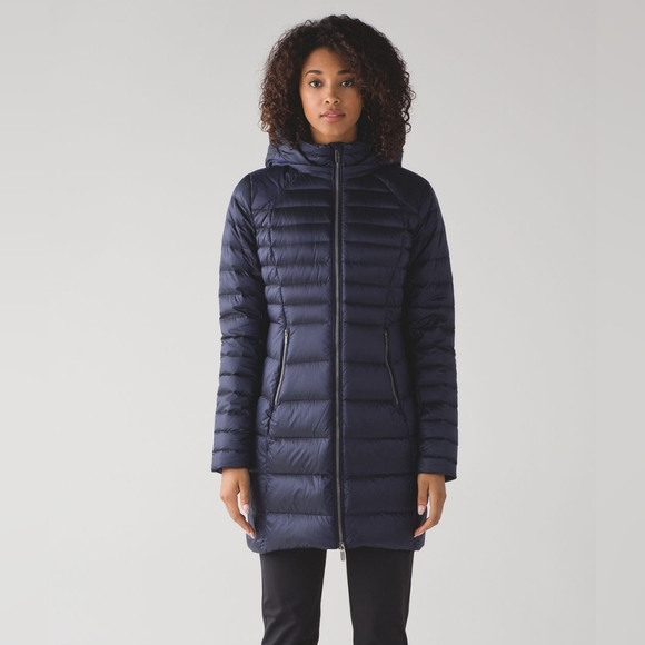 Lululemon Women's Brave The Cold Down Fill Hood Puffer Jacket Deep Indigo Size 6 - Picture 2 of 16